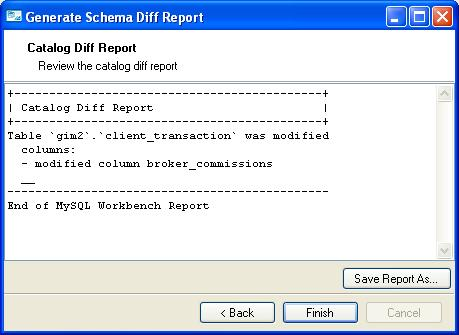 Schema Diff Report