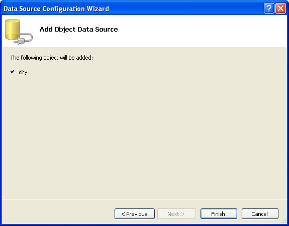 Entity Data Source Configuration Wizard
              Screen 3