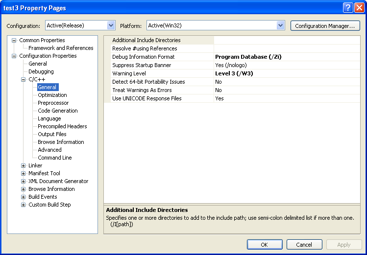 Setting properties