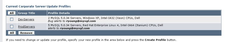 Figure 4 - Corporate Server Update Profile